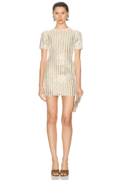 David Koma All Over Rhinestone Mini Dress | Thumbnail 1 David Koma All Over Rhinestone Mini Dress | Thumbnail 1