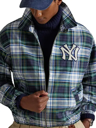 Polo Ralph Lauren Men's Yankees Plaid Oxford Jacket | Thumbnail 6 Polo Ralph Lauren Men's Yankees Plaid Oxford Jacket | Thumbnail 6