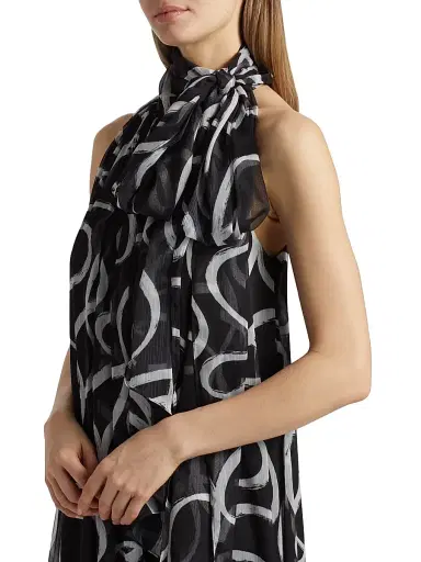 Halston Women's Lyle Swirl Chiffon Gown | Thumbnail 6 Halston Women's Lyle Swirl Chiffon Gown | Thumbnail 6