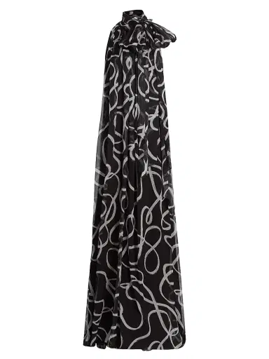 Halston Women's Lyle Swirl Chiffon Gown | Thumbnail 1 Halston Women's Lyle Swirl Chiffon Gown | Thumbnail 1