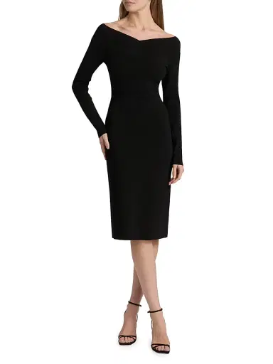 Stella McCartney Women's Portrait Knit Sheath Dress - Black | Thumbnail 2 Stella McCartney Women's Portrait Knit Sheath Dress - Black | Thumbnail 2