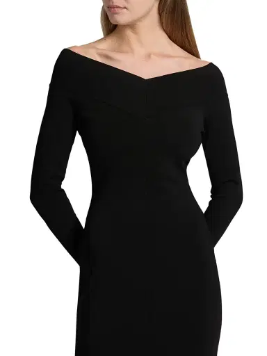 Stella McCartney Women's Portrait Knit Sheath Dress - Black | Thumbnail 6 Stella McCartney Women's Portrait Knit Sheath Dress - Black | Thumbnail 6
