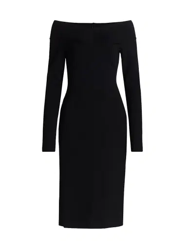 Stella McCartney Women's Portrait Knit Sheath Dress - Black | Thumbnail 1 Stella McCartney Women's Portrait Knit Sheath Dress - Black | Thumbnail 1