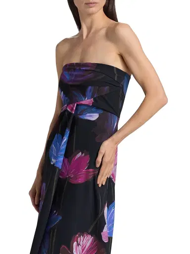 Chiara Boni La Petite Robe Women's Yass Floral Strapless Gown | Thumbnail 7 Chiara Boni La Petite Robe Women's Yass Floral Strapless Gown | Thumbnail 7