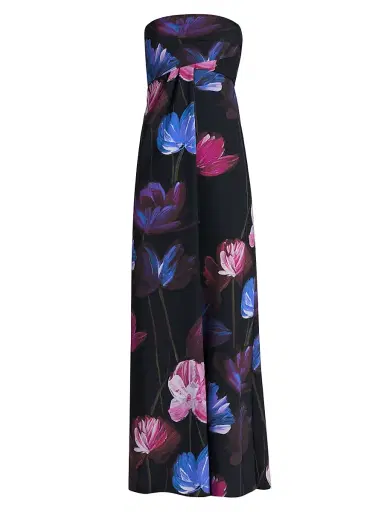 Chiara Boni La Petite Robe Women's Yass Floral Strapless Gown | Thumbnail 1 Chiara Boni La Petite Robe Women's Yass Floral Strapless Gown | Thumbnail 1