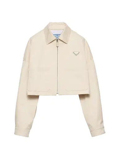 Prada Women's Chino Blouson Jacket - Beige Khaki - Size 6 | Thumbnail 1 Prada Women's Chino Blouson Jacket - Beige Khaki - Size 6 | Thumbnail 1