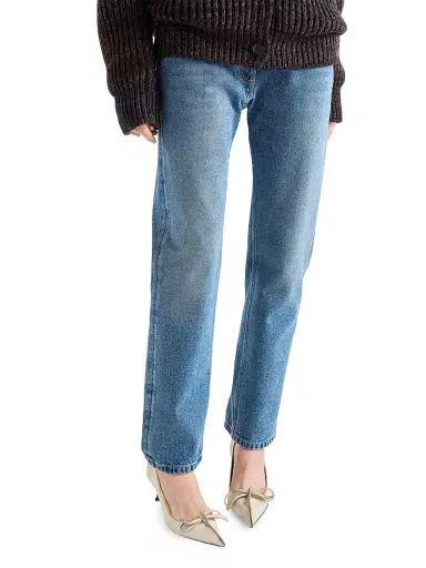 Prada Women's Straight-Leg Denim Jeans - Blue | Thumbnail 2 Prada Women's Straight-Leg Denim Jeans - Blue | Thumbnail 2