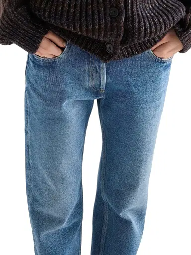 Prada Women's Straight-Leg Denim Jeans - Blue | Thumbnail 4 Prada Women's Straight-Leg Denim Jeans - Blue | Thumbnail 4