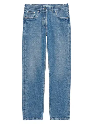 Prada Women's Straight-Leg Denim Jeans - Blue | Thumbnail 1 Prada Women's Straight-Leg Denim Jeans - Blue | Thumbnail 1