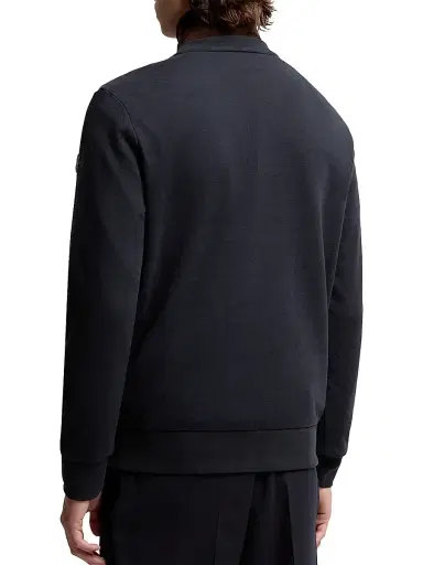 Moncler Men's Sweatshirt in Cotton & Cashmere - Navy Blue | Thumbnail 3 Moncler Men's Sweatshirt in Cotton & Cashmere - Navy Blue | Thumbnail 3