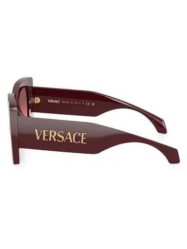 Versace Women's 54MM Square Sunglasses - Burgundy Pink | Thumbnail 3 Versace Women's 54MM Square Sunglasses - Burgundy Pink | Thumbnail 3