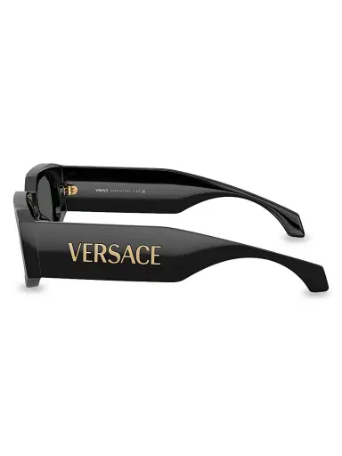 Versace Women's 55MM Rectangular Sunglasses - Black | Thumbnail 3 Versace Women's 55MM Rectangular Sunglasses - Black | Thumbnail 3
