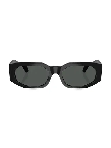 Versace Women's 55MM Rectangular Sunglasses - Black | Thumbnail 1 Versace Women's 55MM Rectangular Sunglasses - Black | Thumbnail 1