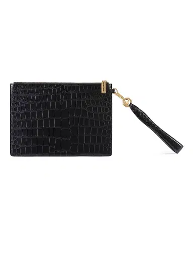 Stefano Ricci Men's Matted Crocodile Medium Portfolio Bag - Black | Thumbnail 3 Stefano Ricci Men's Matted Crocodile Medium Portfolio Bag - Black | Thumbnail 3