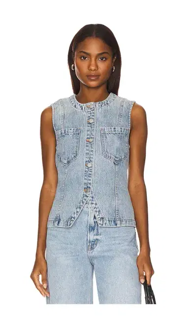 PISTOLA Gia Fitted Collar Vest | Thumbnail 1 PISTOLA Gia Fitted Collar Vest | Thumbnail 1