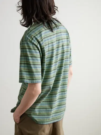 KAPITAL Logo-Appliquéd Striped Cotton-Jersey T-Shirt - Men | Thumbnail 3 KAPITAL Logo-Appliquéd Striped Cotton-Jersey T-Shirt - Men | Thumbnail 3