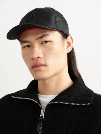 Christian Louboutin Mooncrest AC Logo-Embroidered Leather-Trimmed Nylon-Twill Baseball Cap - Men | Thumbnail 2 Christian Louboutin Mooncrest AC Logo-Embroidered Leather-Trimmed Nylon-Twill Baseball Cap - Men | Thumbnail 2