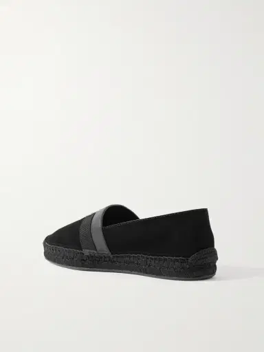 Christian Louboutin Alfarica Logo-Embellished Leather and Grosgrain-Trimmed Suede Espadrilles - Men | Thumbnail 4 Christian Louboutin Alfarica Logo-Embellished Leather and Grosgrain-Trimmed Suede Espadrilles - Men | Thumbnail 4