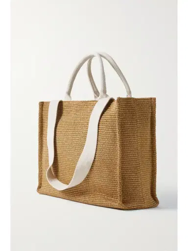 Marni Large Canvas-trimmed Embroidered Raffia Tote | Thumbnail 3 Marni Large Canvas-trimmed Embroidered Raffia Tote | Thumbnail 3