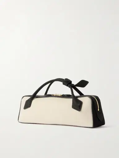 Alaïa Le Teckel Leather-trimmed Canvas Clutch | Thumbnail 3 Alaïa Le Teckel Leather-trimmed Canvas Clutch | Thumbnail 3