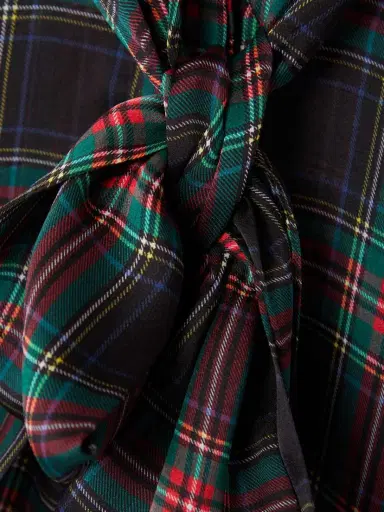 Saint Laurent Pussy-bow Checked Silk-chiffon Blouse | Thumbnail 5 Saint Laurent Pussy-bow Checked Silk-chiffon Blouse | Thumbnail 5