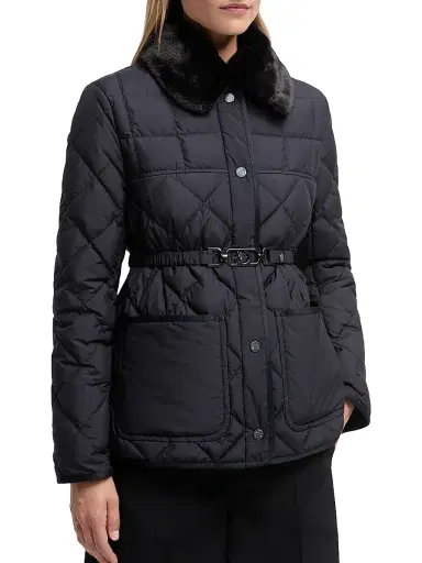 Moncler Women's Cygne Puffer Jacket - Navy Blue | Thumbnail 2 Moncler Women's Cygne Puffer Jacket - Navy Blue | Thumbnail 2