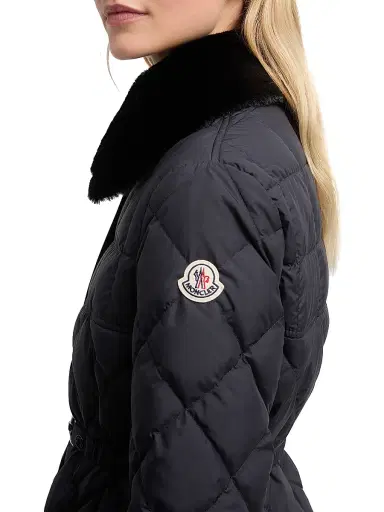 Moncler Women's Cygne Puffer Jacket - Navy Blue | Thumbnail 4 Moncler Women's Cygne Puffer Jacket - Navy Blue | Thumbnail 4