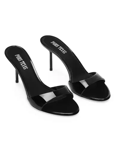 Paris Texas Women's Lidia Patent 70MM Mules - Black - Size 11 | Thumbnail 2 Paris Texas Women's Lidia Patent 70MM Mules - Black - Size 11 | Thumbnail 2
