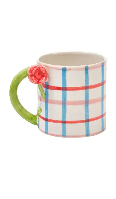 Damson Madder Hand Painted Tulip Handle Mug | Thumbnail 1 Damson Madder Hand Painted Tulip Handle Mug | Thumbnail 1
