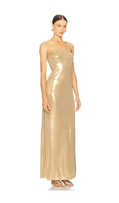Norma Kamali Strapless Tailored Side Slit Gown | Thumbnail 2 Norma Kamali Strapless Tailored Side Slit Gown | Thumbnail 2