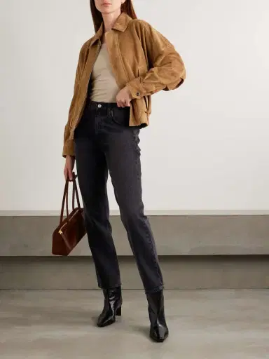 Nour Hammour Dalma Suede Bomber Jacket | Thumbnail 2 Nour Hammour Dalma Suede Bomber Jacket | Thumbnail 2