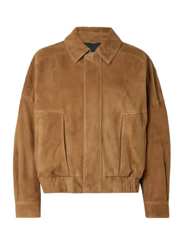 Nour Hammour Dalma Suede Bomber Jacket