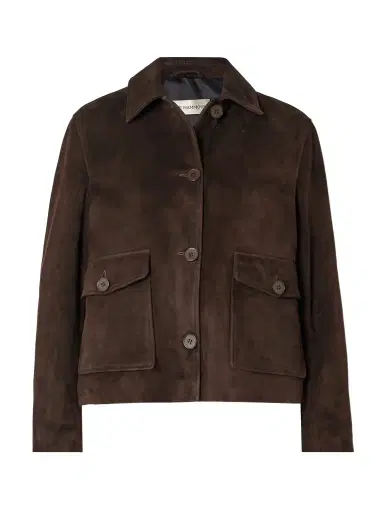 Nour Hammour Louise Suede Jacket | Thumbnail 1 Nour Hammour Louise Suede Jacket | Thumbnail 1