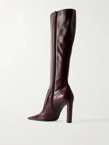 Saint Laurent Francoise Glossed-leather Knee Boots | Thumbnail 3 Saint Laurent Francoise Glossed-leather Knee Boots | Thumbnail 3