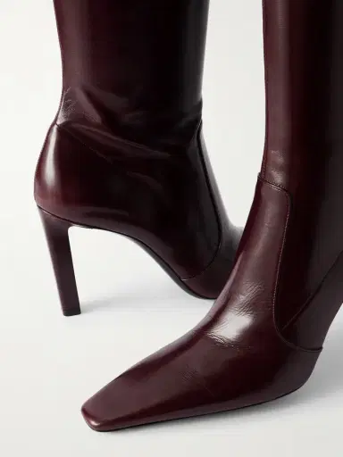 Saint Laurent Francoise Glossed-leather Knee Boots | Thumbnail 4 Saint Laurent Francoise Glossed-leather Knee Boots | Thumbnail 4