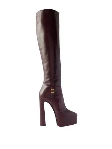 Saint Laurent Nico Leather Over-the-knee Boots | Thumbnail 1 Saint Laurent Nico Leather Over-the-knee Boots | Thumbnail 1