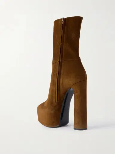 Saint Laurent Nico Buckled Suede Platform Boots | Thumbnail 3 Saint Laurent Nico Buckled Suede Platform Boots | Thumbnail 3