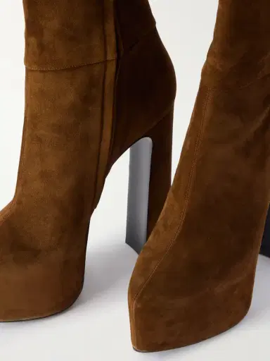 Saint Laurent Nico Buckled Suede Platform Boots | Thumbnail 4 Saint Laurent Nico Buckled Suede Platform Boots | Thumbnail 4