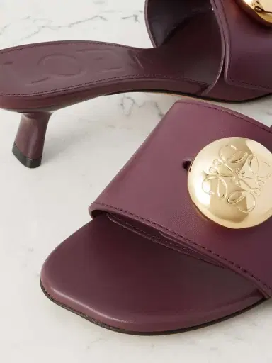 Loewe Pebble Embellished Leather Mules | Thumbnail 4 Loewe Pebble Embellished Leather Mules | Thumbnail 4