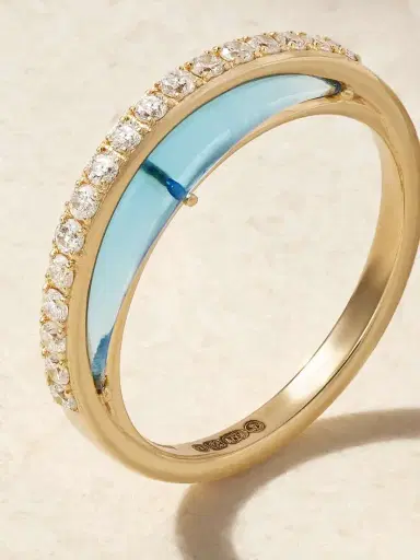 L’Atelier Nawbar Bloop Moon 18-karat Gold, Diamond And Enamel Ring | Thumbnail 4 L’Atelier Nawbar Bloop Moon 18-karat Gold, Diamond And Enamel Ring | Thumbnail 4