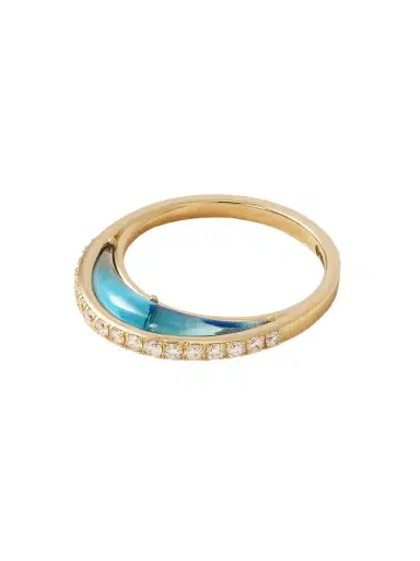 L’Atelier Nawbar Bloop Moon 18-karat Gold, Diamond And Enamel Ring | Thumbnail 1 L’Atelier Nawbar Bloop Moon 18-karat Gold, Diamond And Enamel Ring | Thumbnail 1