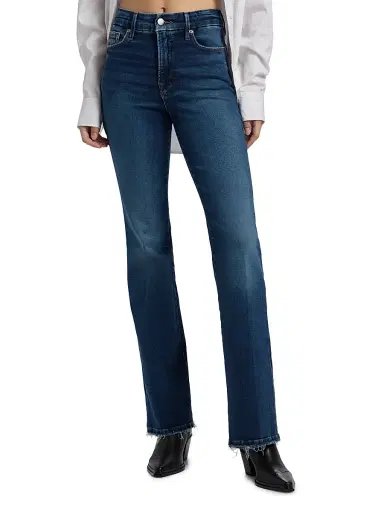 Good American Women's SoftTech Good Classic Boot-Cut Jeans - Indigo | Thumbnail 3 Good American Women's SoftTech Good Classic Boot-Cut Jeans - Indigo | Thumbnail 3