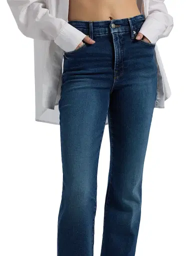 Good American Women's SoftTech Good Classic Boot-Cut Jeans - Indigo | Thumbnail 6 Good American Women's SoftTech Good Classic Boot-Cut Jeans - Indigo | Thumbnail 6