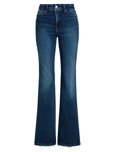 Good American Women's SoftTech Good Classic Boot-Cut Jeans - Indigo | Thumbnail 1 Good American Women's SoftTech Good Classic Boot-Cut Jeans - Indigo | Thumbnail 1