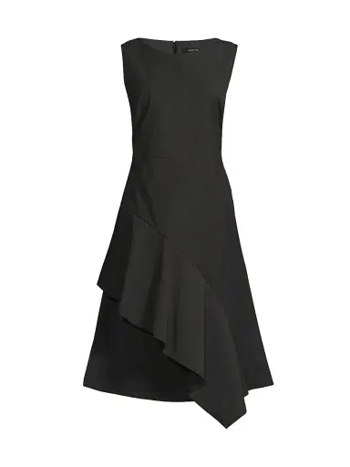 Natori Women's Asymmetric Origami Taffeta Dress - Black | Thumbnail 1 Natori Women's Asymmetric Origami Taffeta Dress - Black | Thumbnail 1