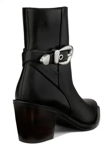 Stuart Weitzman Women's Maven Leather Booties - Black | Thumbnail 3 Stuart Weitzman Women's Maven Leather Booties - Black | Thumbnail 3