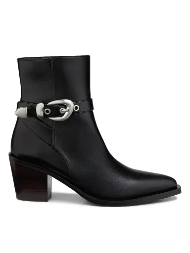 Stuart Weitzman Women's Maven Leather Booties - Black | Thumbnail 1 Stuart Weitzman Women's Maven Leather Booties - Black | Thumbnail 1