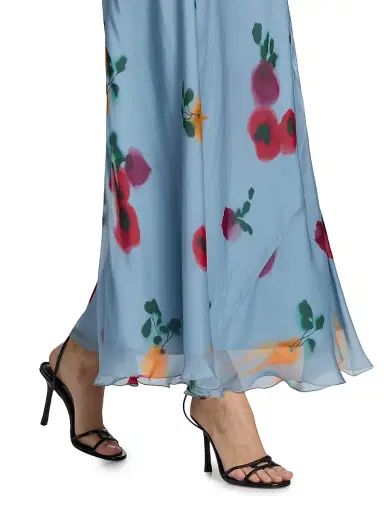 Staud Women's Cassie Chiffon Strapless Maxi Dress - Farmers Market Slate - Size 14 | Thumbnail 6 Staud Women's Cassie Chiffon Strapless Maxi Dress - Farmers Market Slate - Size 14 | Thumbnail 6