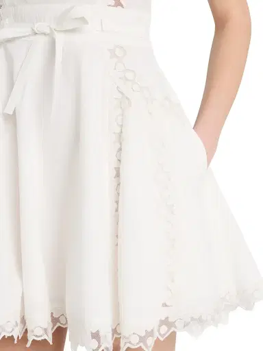 Ulla Johnson Women's Camila Lace-Trim Cotton A-Line Minidress - White | Thumbnail 5 Ulla Johnson Women's Camila Lace-Trim Cotton A-Line Minidress - White | Thumbnail 5