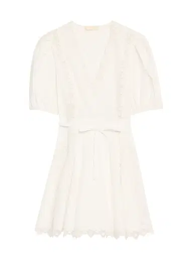 Ulla Johnson Women's Camila Lace-Trim Cotton A-Line Minidress - White | Thumbnail 1 Ulla Johnson Women's Camila Lace-Trim Cotton A-Line Minidress - White | Thumbnail 1